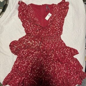 Anthropologie short sleeved ruffle mini dress